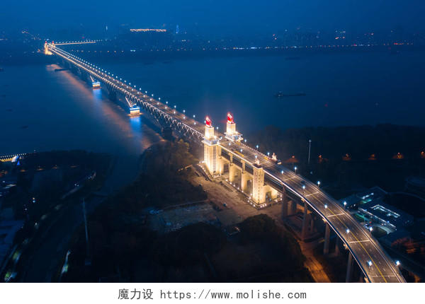 南京场景大桥夜景南京旅游